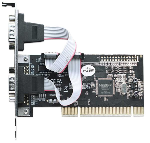 Serielle PCI-Karte mit 2x DB9-Ports - Manhattan